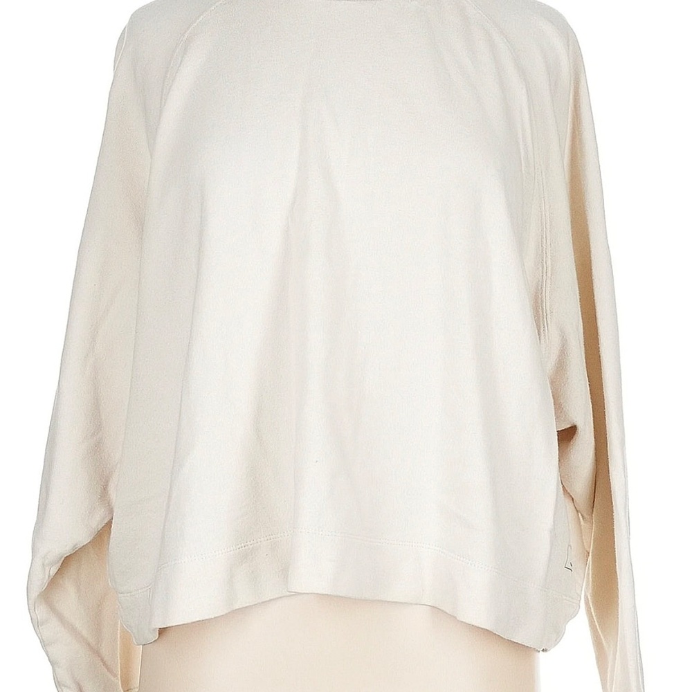 Vuori Cream Oversized Cropped Sweatshirt